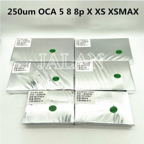 YMJ 250um OCA Adhesive For 5 6 6s 7 8 x xs max xr 11 11pro max LCD Touch Screen Glass Laminating Repair No Bubble