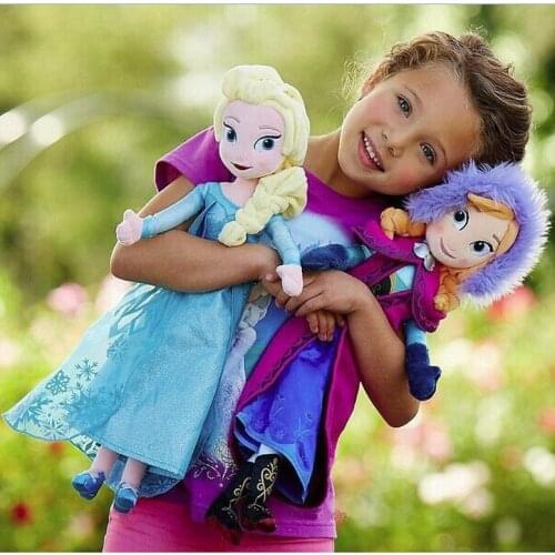 50CM Frozen Anna Elsa Dolls Snow Queen Princess plushToys Stuffed Frozen Plush Kids Toys 40cm Birthday Christmas Gift