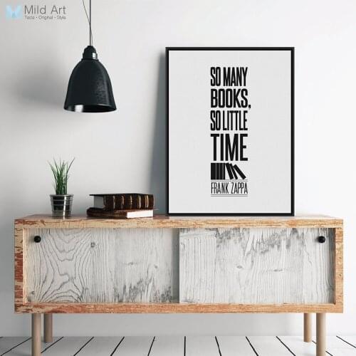 Minimalist Black White Inspire Life Quotes Book Posters Prints Nordic Style Wall Art Picture Home Decor Canvas Painting No Frame