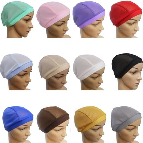 Muslim Inner Hijab Caps Turban Cap Women Islam Headwrap Underscarf Bonnet Full Cover Under Scarf Caps Turbante Mujer