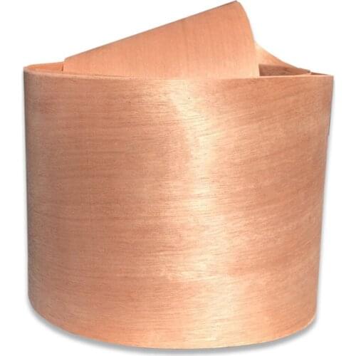 Natural Genuine Red Walnut Wood Veneer Slice Backing with Tissue for Furniture Q/C Straight Grain