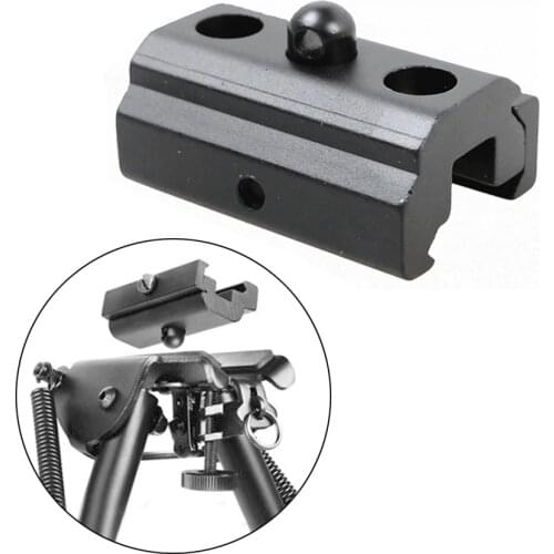 Hunting Shooting Bipod Adapter Tripod Mount Attachment For 22mm Picatinny Rail Metal Alloy
