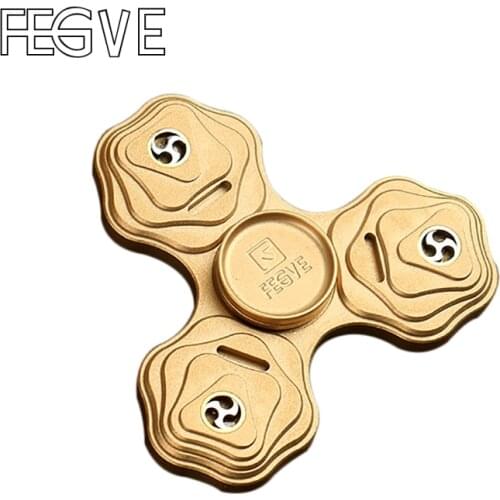 2017 New FEGVE Fidget Spinner Hand Spinner Finger Spinner Metal Copper EDC Fidget Toy Stress Handspinner United States SL132