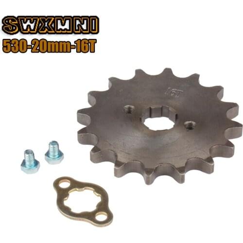 530 16T Teeth 20mm Front Engine Sprocket With Retainer Plate LockerFor 530 Chain Motorcycle Dirt Bike PitBike ATV Quad Parts
