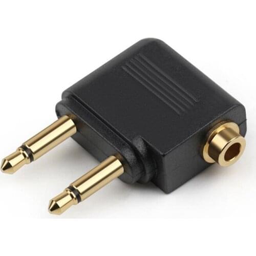 3.5 Jack Headphone Adapter Airplane Male Female Connectors 2 Poles 3.5mm Mono Plug Audio Converter Gold Plated Wire Connector