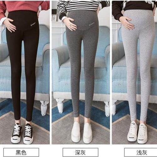 Casual Maternity Legging Elastic Waist Belly Sports Cotton Clothes for Pregnant Women Pregnancy Pencil Pants 2021 Spring Summer