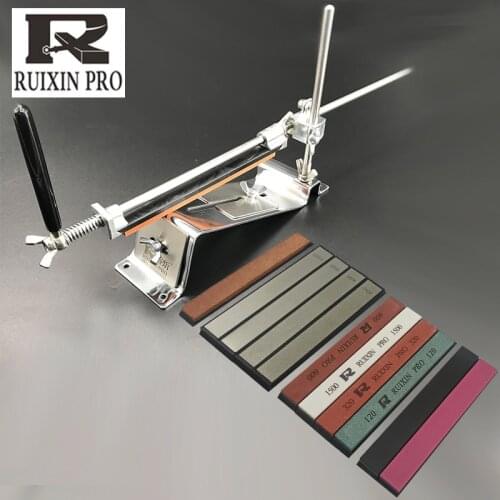 RUIXIN Professional Kitchen Knife Sharpener Whetstone Updated Multifunction Fixed Angle Sharpening System Apex Edge Honing Tools
