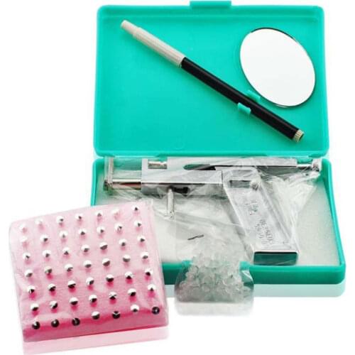 1 set Professional Piercing Tool Set Stainless Steel Safety Ear Nose Navel Body Piercing Gun Jewelry Tool Kit