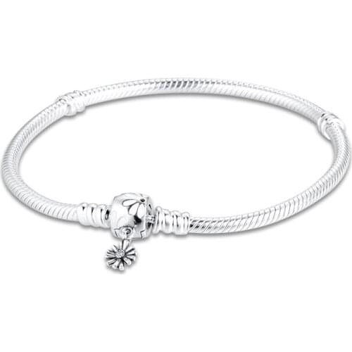 QANDOCCI 2020 New 100% 925 Sterling Silver Flower Beads Bracelet High Quality Fashion Womens Jewelry Factory Wholesale