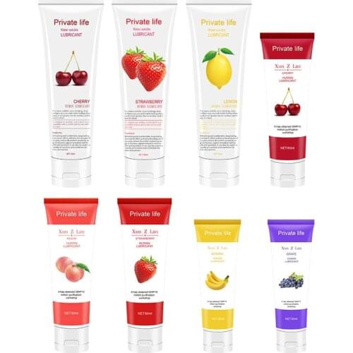 Human Lubricant Fruits Fun Flavor Lube Banana Grape Cherry Peach Lemon Strawberry for Oral, Vaginal and Anal Sex 30ml 60ml 100ml