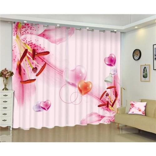 Morden Blackout Window Curtain Beautiful 3D Curtains For girls Bedding room Living room Hotel Drapes Cortinas De Sala