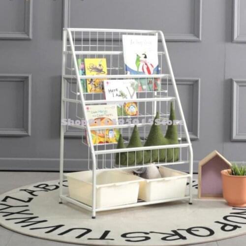 Childrens Toy Storage Rack, Household Storage Artifact, Finishing Cabinet Rack, Baby Iron Art Picture Book Rack