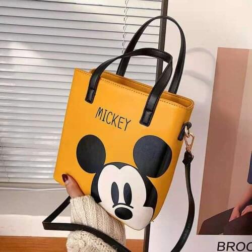 Disney pu messenger shoulder bag Mickey mouse fashion handbag lady shopping bag
