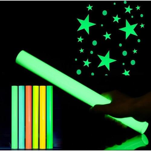 Luminous Heat Transfer Vinyl Waterproof Luminous PU Glow in The Dark DIY Heat Transfer Vinyl Reflective Craft Vinyl for T-Shirt