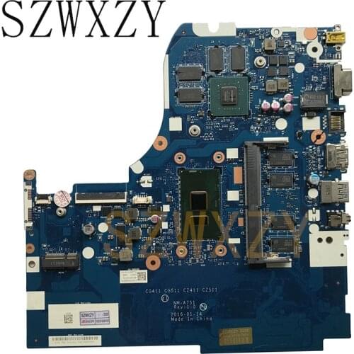 SZWXZY For Lenovo 310-15ISK Laptop Motherboard With 4GB RAM SR2EZ I7-6500U CPU NM-A751 5B20L35914
