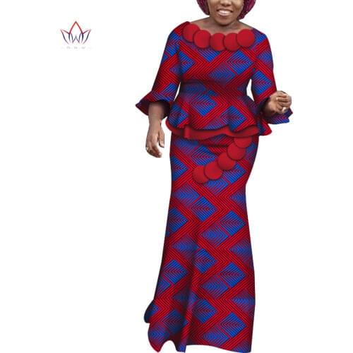 African Skirt Sets for Women Dashiki elegant Africa Clothing Crop Top and Skirt Sets Traditional African Clothing WY6375