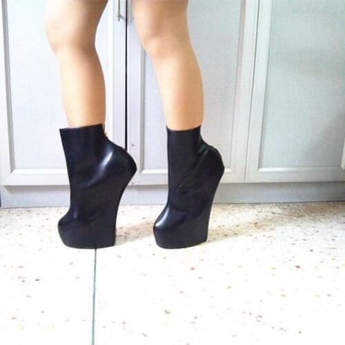 7.87in High Height Womens Sexy Party Boots Hoof Heels Ankle Boots US Size 6-14 No.WG101