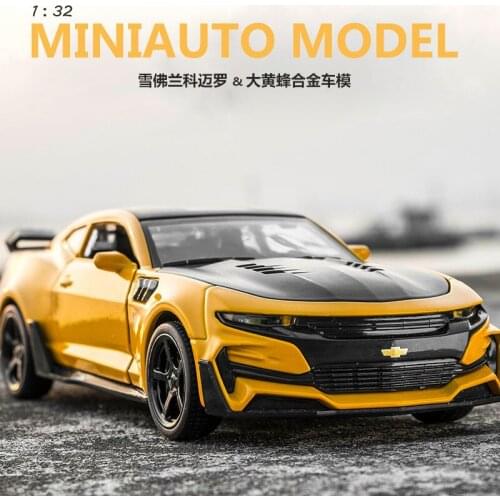 1:32 Alloy Diecast Model Car Children Metal Toys Camaro Pull Back Wheels Kids Birthday Christmas Gifts