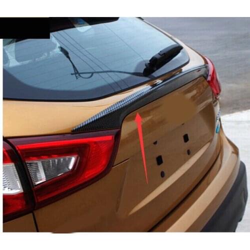 1PCS FIT FOR Nissan QASHQAI J11 2014 2015 2016 TAILGATE DOOR CARBON FIBER SPOILER COVER TRUNK DOOR LID TRIM
