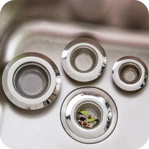 5.5cm/7cm/9cm/11cm Kitchen Sink Strainer Drain Hole Filter Trap Metal Sink Strainer Stainless Steel Bath Sink Drain Waste Screen