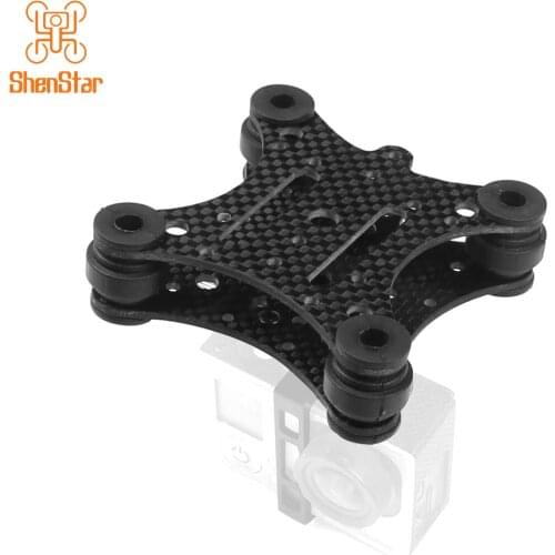 Carbon Fiber Anti-vibration Plate & Rubber Balls PTZ for Gopro Action Cams for DJI Phantom 1 2 FPV Drone Quadcopter Gimbal Mount