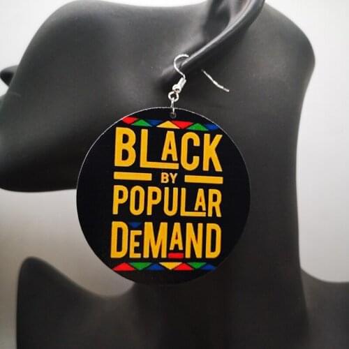 Free Shipping!Black by popular demand Wooden Earrings