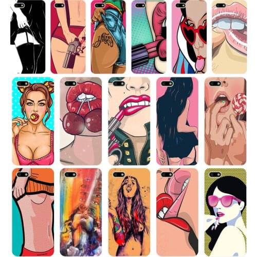 267H hot flirt sexy girl Cover Soft Silicone Tpu Cover Case for huawei Honor 7a pro 7x play case