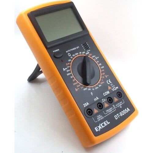Digital Multimeter Multimetro Ammeter Voltmeter Multitester Professional Capacitance Resistance Tester Meter EXCEL DT9205A