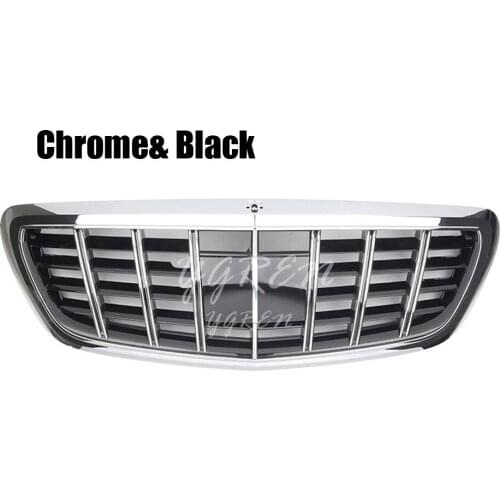For Mercedes-Benz W222 S350 S400 S500 2014-2018 Chrome Front GT R Grille Grill