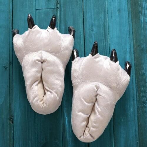 Kigurumi Huarace Sneakers Cute Funny Animal Paw Slippers Claw Cartoon Slipper Warm Soft Plush Indoor Shoes