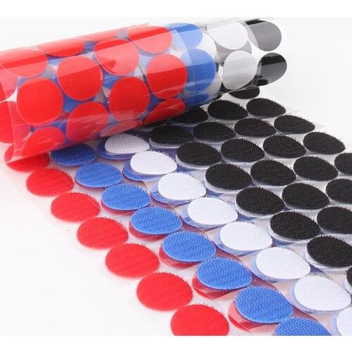 100pair 15MM Colorful Velcros Adhesive Self Adhesive Fastener Tape Hooks And Loops Strong Glue Magic Tape Dot Sticker Nylon Disc