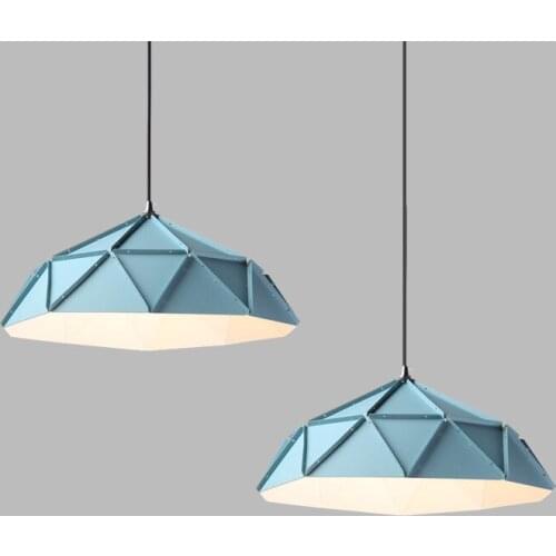 Loft American country warm Matt blue iron pendant light clothing shop bar sushi shop decorative hanging lighting