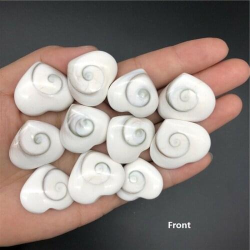 Wholesale 1PC Natural Heart Shaped Fossil Sun Shell DIY Mineral Specimen Collection Decoration Natural Quartz Crystals