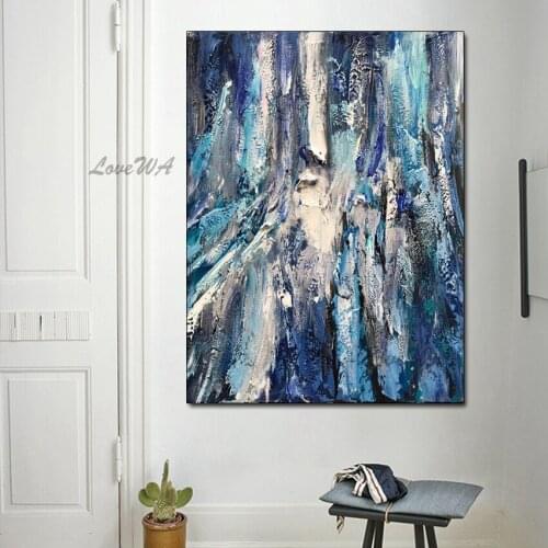 New Arrival Wall Art Modern Abstract 100% Handpainted Painting On Canvas Color Is Dark Home Decoration For Living Room Unframe