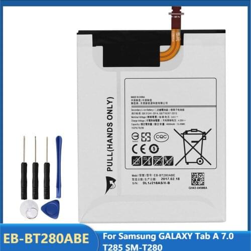 Original Replacement Tablet Battery EB-BT280ABE For Samsung GALAXY Tab A 7.0 T285 SM-T280 Rechargeable Batteries 4000mAh