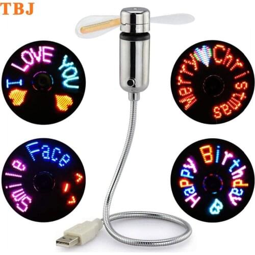 USB LED RGB Programmable Fan for PC Laptop Notebook Desktops Flexible Gooseneck Mini USB Programmable Fan