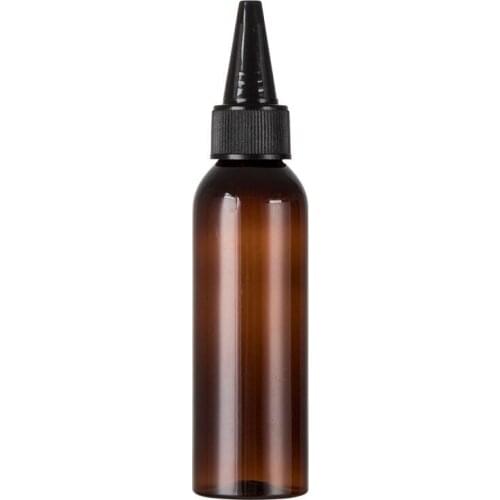 30 x 50ml DIY Amber Brown Round Nose Empty Plastic Bottles 50cc Cosmetic Lotion Packaging