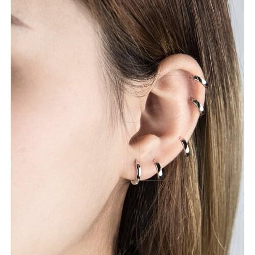 Hip Hop Popping Chic Cool Punk Stainless Steel Earring Piercing Round Stud Earings for Women Men Jewelry Gothic Street Pop Black