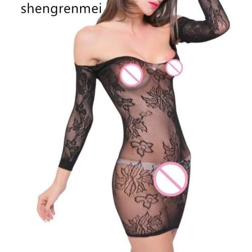 Shengrenmei Off Shoulder Bodysuits Women Lingerie Sexy Long-sleev Nightwear Teddyies Lady Underwear Exotic Apparel dropshipping