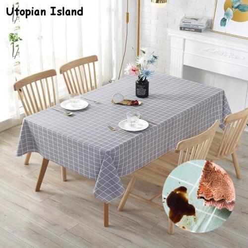 Stain Tablecloth Waterproof PVC Tablecloth For Table Oilcloth For Table Kitchen Mantel Mesa Rectangular Silicone Table Cloth