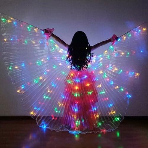 LED Dance Wings Party Butterfly Wings Butterfly Glow Dance Prop Halloween Color Fluorescent Show Christmas Belly Dance Wings