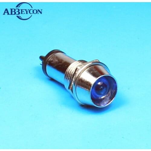 LED indicator light lens 120v 12MM metal pilot lamp 12mm pilot factory LED Metal Indicator light waterproof Signal lamp 3V 6V