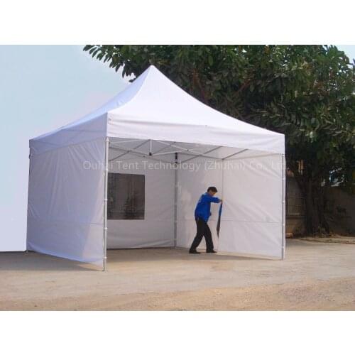 Strong 40x40x1.8mm Aluminum Pop Up Garden Gazebo Outdoor Canvas Event Tent Shade Party Tent Awning with 3pcs walls in 3m x 3m