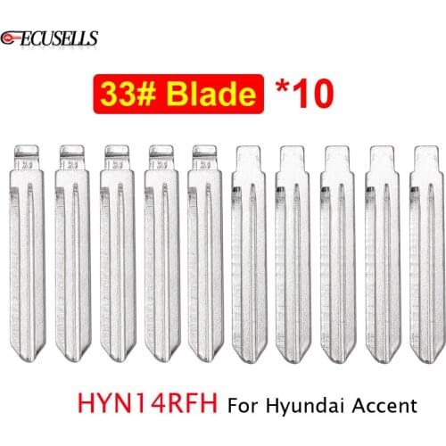 10Pcs/Lot Universal Uncut Blade NO.33 HYN14RFH 33# Folding Flip Remote Car Blank Key For Hyundai Accent Fly Key for KD Remotes