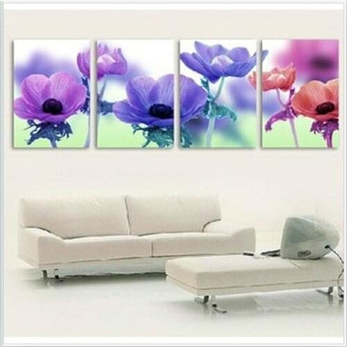 Embroidery Package Free shipping Cross Stitch Tetragenous Moon Blue Purple Flower A00207