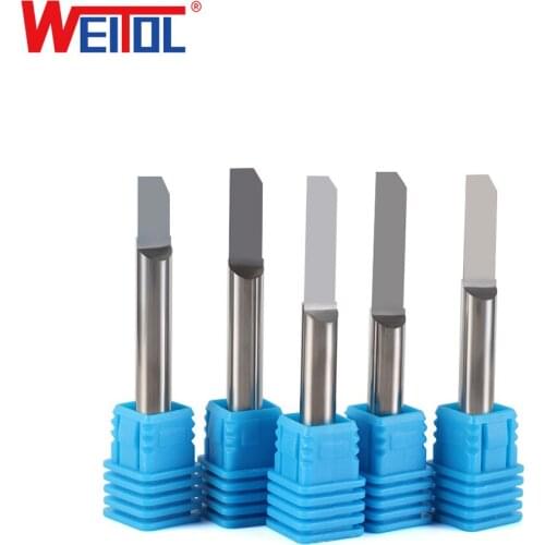 WeiTol 10pcs N4mm Half Straight Bit Milling Cutter Router Bit for PVC