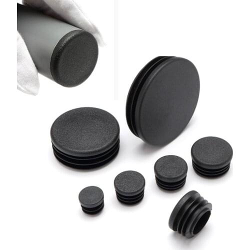4-16pcs Black Plastic Furniture Leg Plug Blanking End Insert Cap Bung For Round Steel Pipe Tube dust cover floor protector part