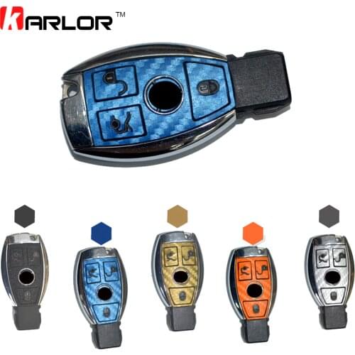 Carbon Fiber Protection 3 Key Sticker And Decal Cover Case Car Styling For Mercedes Benz E C W204 W205 W212 Class Accessories
