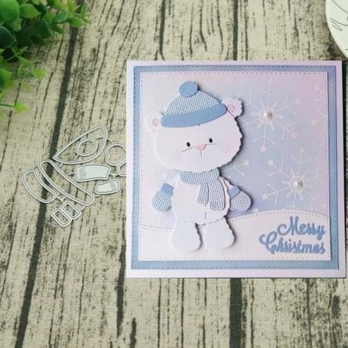 Winter accessories metal cutting dies cut die mold Scrapbook paper craft knife mould blade punch stencils