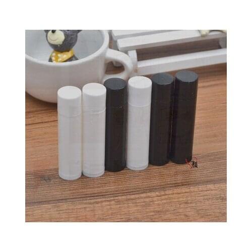 100pcs/lot 5g DIY Empty lipstick tube clear white black color lip balm tube 5g lip stick tube container